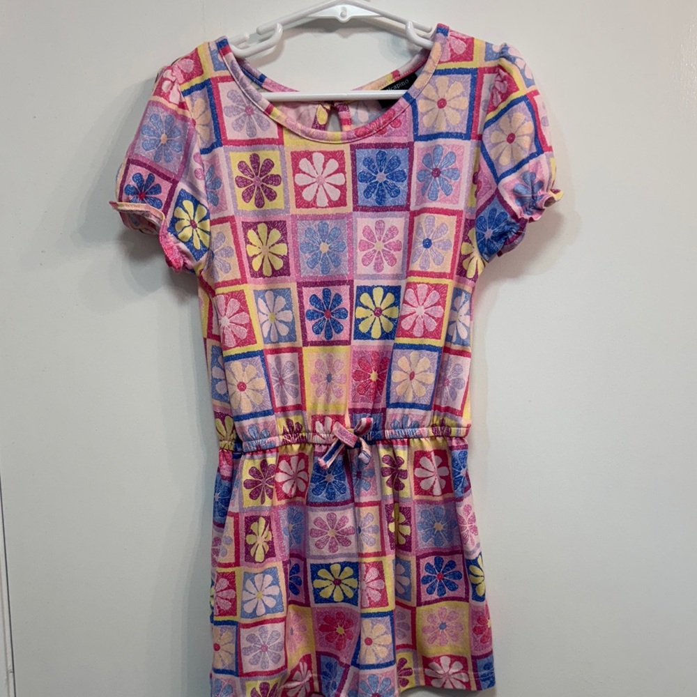 Floral Patterned Kids Romper